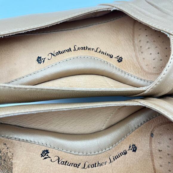 Sofft Women's Olwen Peep Toe Wedges Light Tan Leather Size 8M - Picture 12 of 12